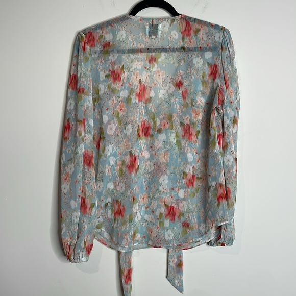 MISA | Women’s Alis Angeles Cayla Floral Scarf Blouse Size Small - Picture 7 of 7
